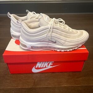Nike Men’s Air Max 97 Triple White Wolf Gray Size 11.5